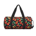 thumbnail image 3 of Rocae Tomatoes Print Round Travel Duffel Bag and Fitness Bag, Women's Waterproof Weekend Tote, Men's Travel and Fitness Essentials, 3 of 8