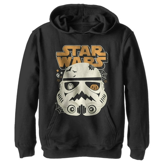 Boy's Star Wars: A New Hope Spooky Trooper  Pull Over Hoodie Black Large