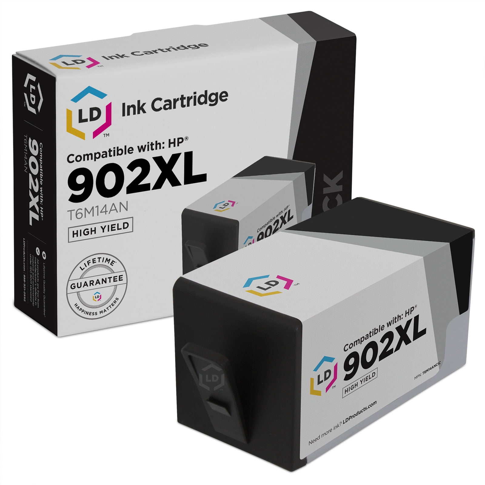 Black to use with OfficeJet 6950 6954 6979 & OfficeJet Pro 6960 6968 6970 6975 6978 LD Compatible Ink Cartridge Replacement for HP 902XL 902 XL T6M14AN High Yield Black to use with OfficeJet 6950 6954 6979 & OfficeJet Pro 6960 6968 6970 6975 6978 LD Compatible Ink Cartridge Replacement for HP 902XL 902 XL T6M14AN High Yield