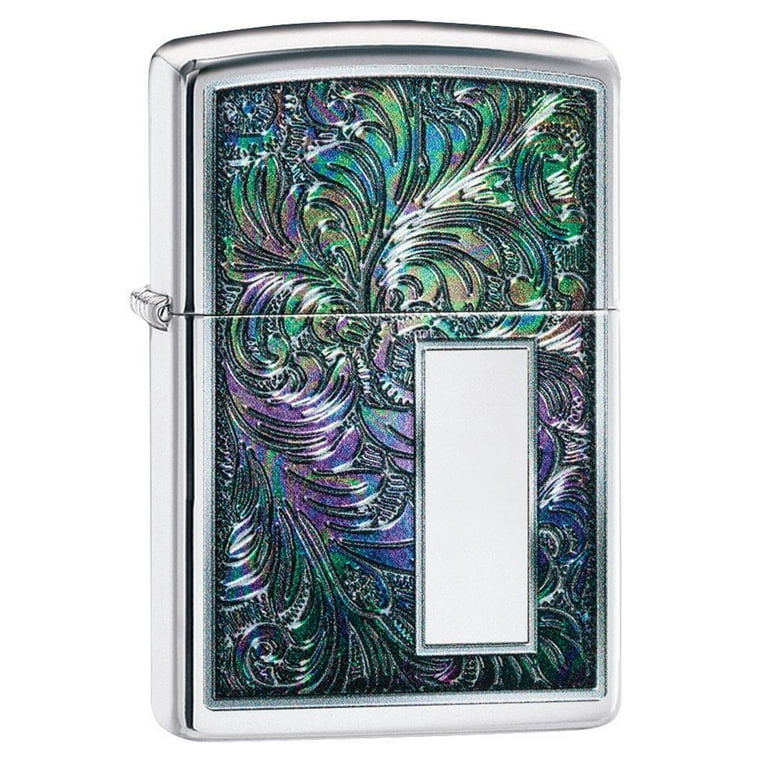 Zippo Venetian High Polish Chrome Colorful Design Pocket Lighter