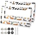 thumbnail image 2 of Coolnut Cartoon Animals 2 Holes Car License Plate Frames 2PCS, Car License Plate Holder with Screw Caps Cover Set Automotive Exterior Parts Decoration for US Vehicles, 2 of 7