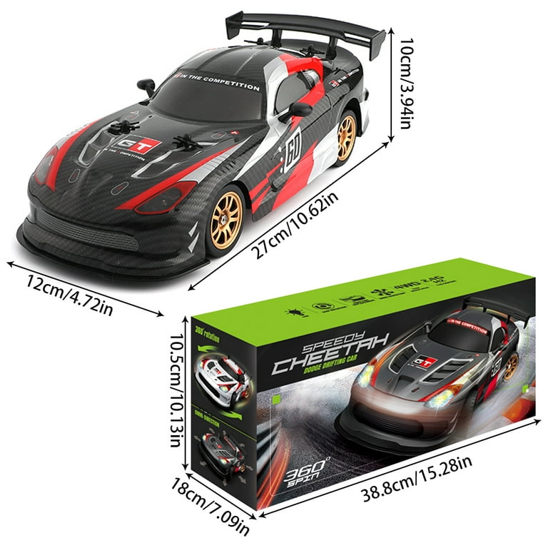 Ghopy 1:16 2.4g Remote Control Drift Sports Car toyremote Control Racing toyFour-wheel Drive High-Speed Drift Car Children's toysUSB rechargeable)(