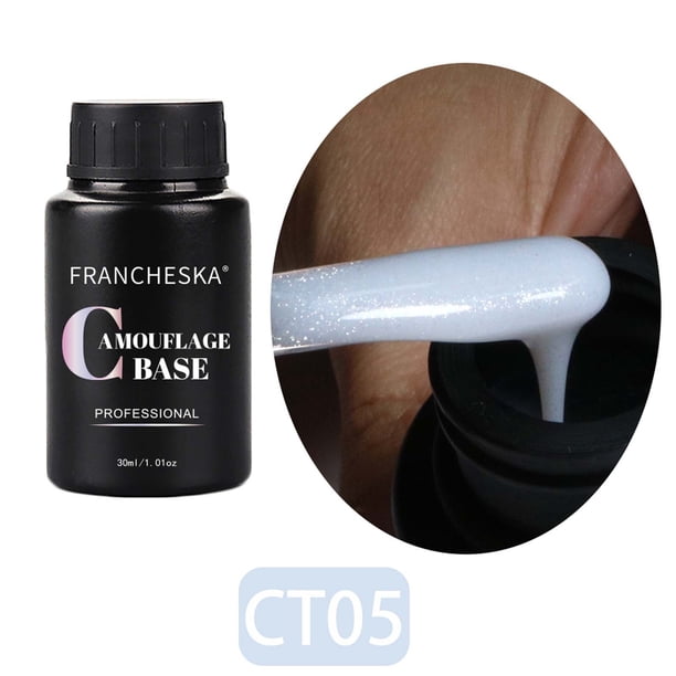 onlyliua Artículos En Liquidación Nail Art Goma Color Nude Base Brillantina Fototerapia Pegamento Base