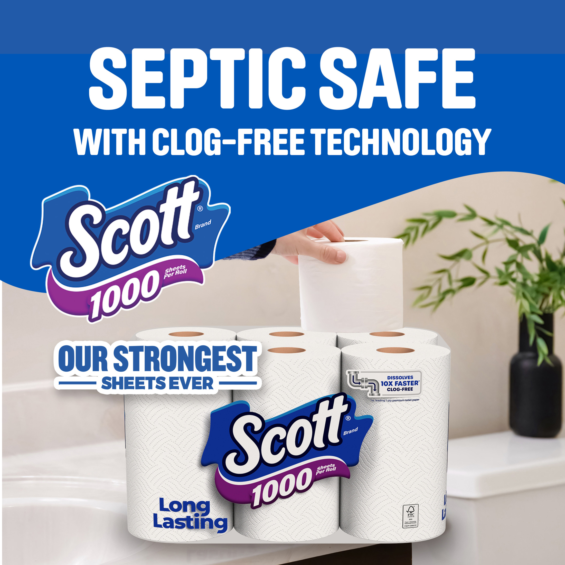 Scott 1000 Toilet Paper, 12 Rolls, 1000 Sheets per Roll photo 6