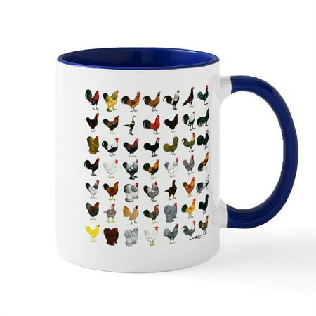 

CafePress - 49 Roosters Mug - 11 oz Ceramic Mug - Novelty Coffee Tea Cup