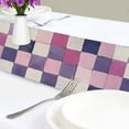 thumbnail image 4 of Yayeee Table Runner 90 inches Long Home Kitchen Dinning Party Decoration, Pink and Purple Plaid Pattern, 4 of 7