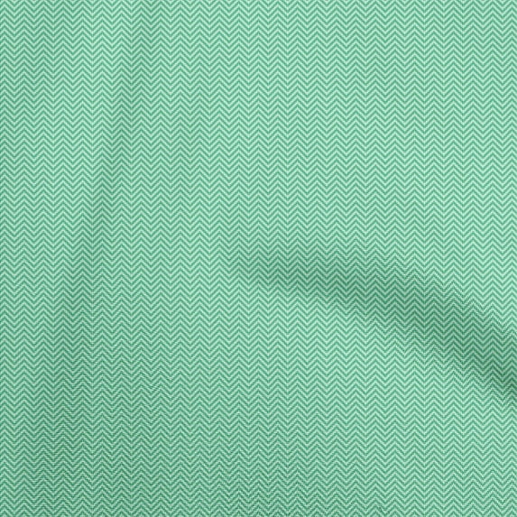 oneOone Rayon Green Fabric Chevron Fabric For Sewing Printed Craft Fabric By The Yard 56 Inch Wide