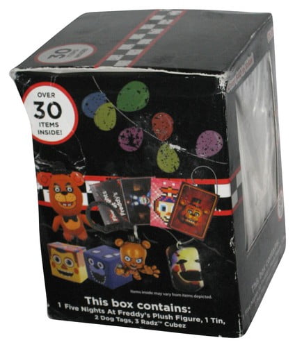 Five Nights At Freddy's Radz Cubez Dog Tags Plush Figure Tin Box Set