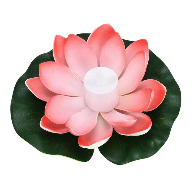Floating Tealight Candles Waterproof Flameless Battery Operated Wishing Lamp Red 18cm