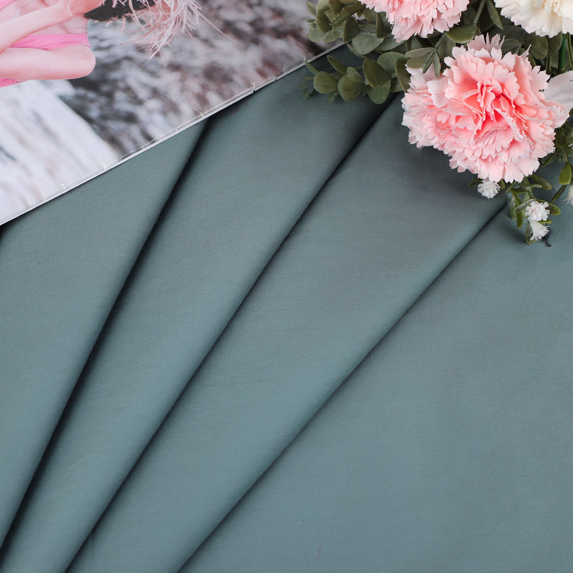 Unique Bargains Egyptian Cotton Zipper Long Body Pillow Cover Slate Blue 21" x 55"