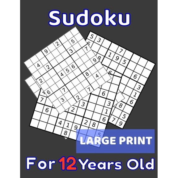 Sudoku For 12 Years Old Large Print: 80 Sudoku Puzzles Easy and Medium for Kids Age 12 With Solutions In The End. Cool G, (Paperback)