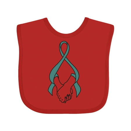 

Inktastic Hands Holding Awareness Ribbon- Sexual Assault Gift Baby Boy or Baby Girl Bib