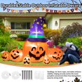 thumbnail image 5 of Yexmas 8.7ft Halloween Inflatables Pumpkins 7 Blow Up Decor with Witches Hat, Built-in LED Lights for Halloween Party, Yard, Garden, Lawn, 5 of 8