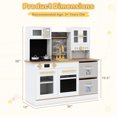 thumbnail image 3 of Gymax Kids Kitchen Playset w/Stoves Sound & Light Coffee Machine Faucet & Cookware, 3 of 10