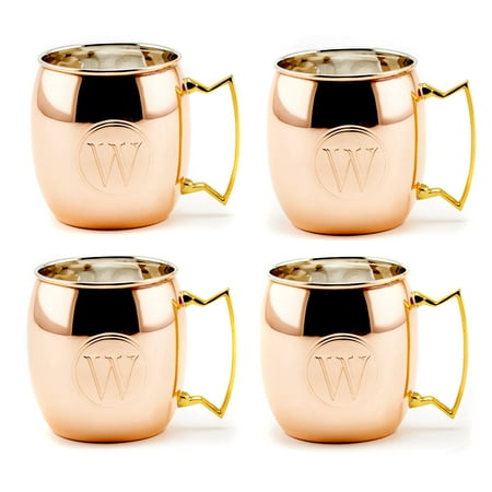 Old Dutch 16 oz. Monogrammed Moscow Mule Mugs - Set of 4