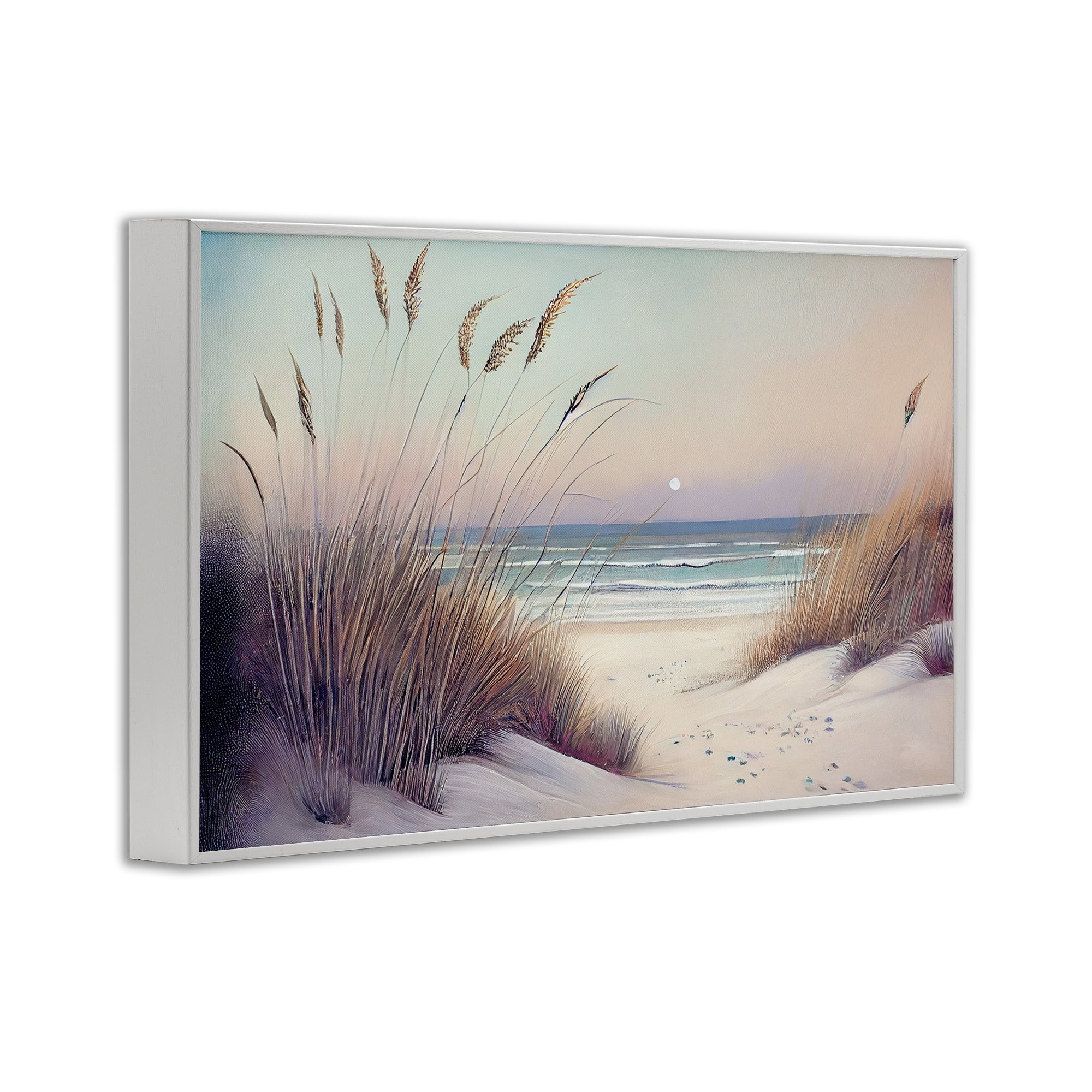 Euphoria Beach Dunes View White Framed Giclee Art, design by Sasha