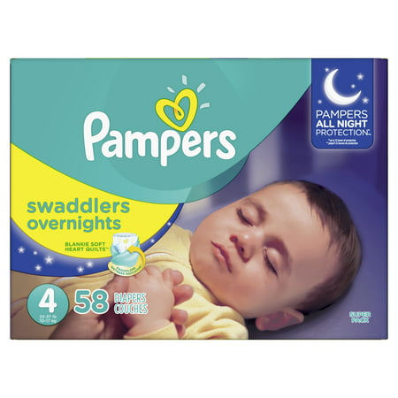 Pampers Swaddlers Overnights Diapers (Choose Size and (Best Diapers For Overnight Leaks)