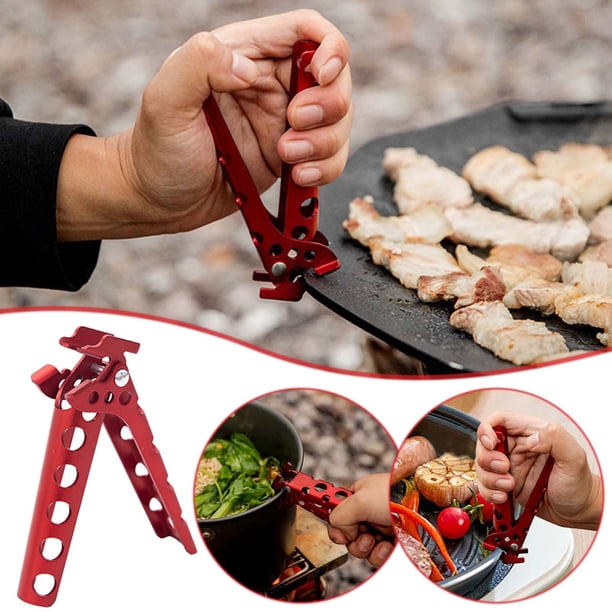 Xihbxyly Ofertas Del Día Liquidación Clip para Escaldaduras para Acampar Al Aire Libre, Ligero, Compacto y Fácil de Transportar, Clip Antideslizante y Escaldaduras de Aleación de Aluminio