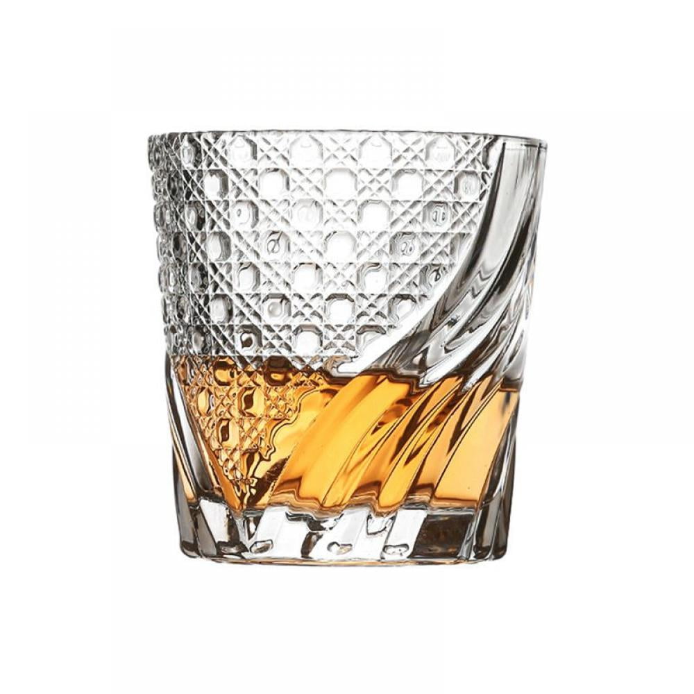 Tumblers for Drinking Scotch Crystal Whiskey Glasses Set of 2 Bourbon Glasses 