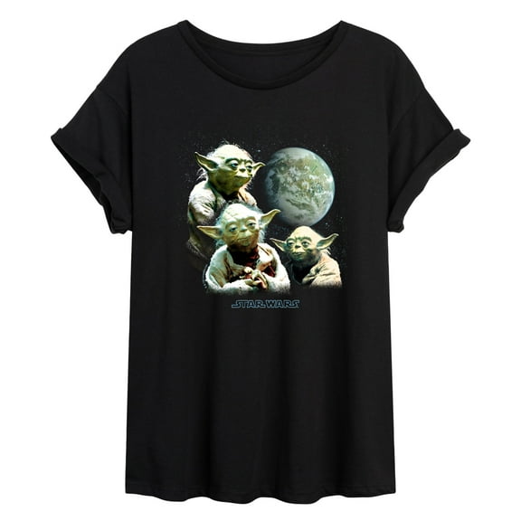 Star Wars - Yoda Death Star - Women's Oversized Tee