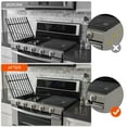 thumbnail image 4 of Uxcell Stove Gap Covers, Kitchen Stove Gap Filler, Aluminum Oven Gap Cover 25.59 in Length, Black, 4 of 6
