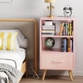 thumbnail image 4 of Mesa de Noche Aenuert Rosa 40x30x73cm con Carga USB, 4 of 8