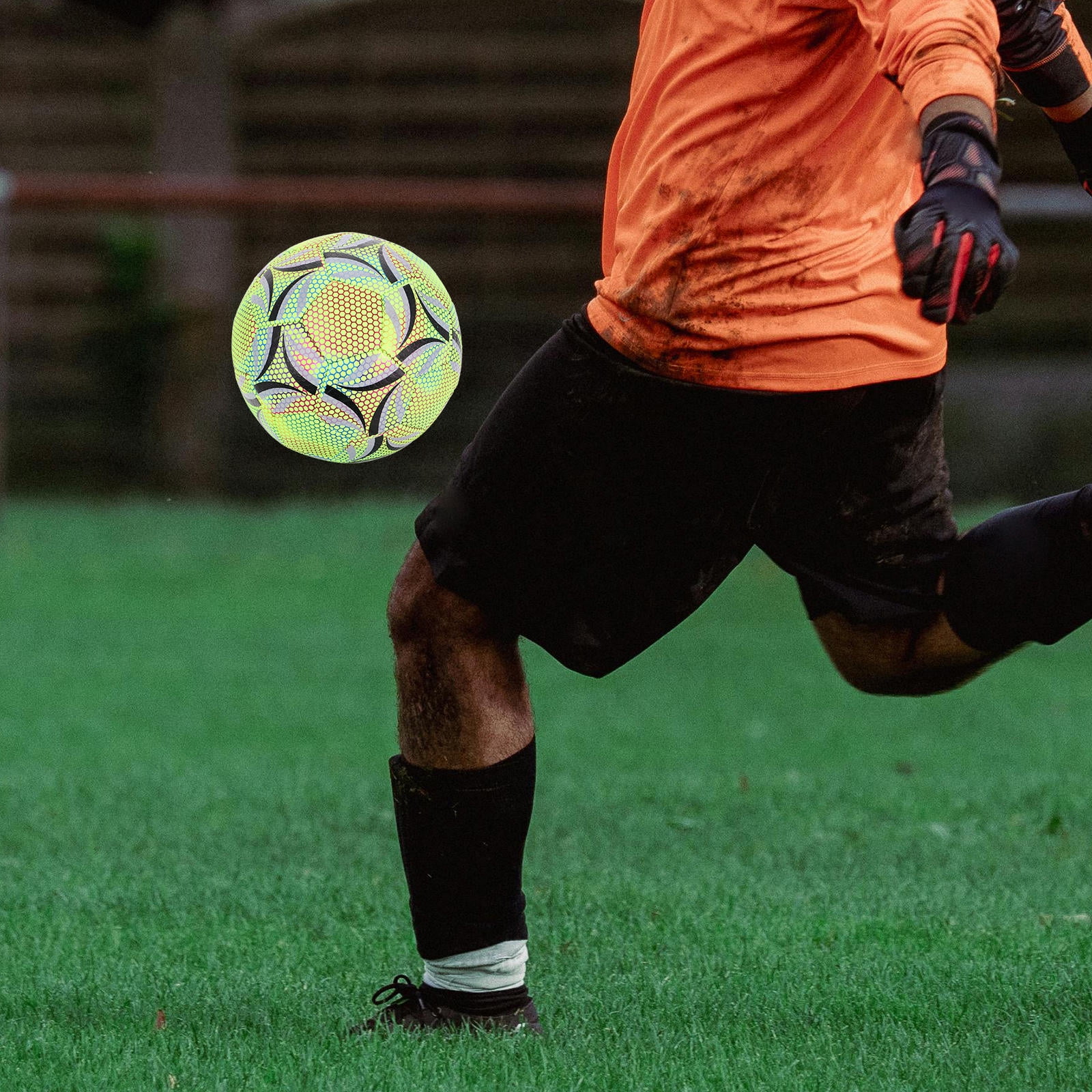 WRISTBIQUE Glow in Dark Soccer Ball for Training with Enhanced Visibility and Durable Design
