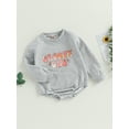 thumbnail image 3 of Wassery Infant Baby Girls Sweatshirts Rompers Long Sleeve Crew Neck Letter Print Pullovers Bodysuits 6M 12M 18M Newborn Girl Fall Jumpsuit, 3 of 9