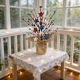 thumbnail image 1 of Linnome Independence Day Artificial Decorative Tree Red White Blue Star for Holiday 19.7in Multicolor, 1 of 6