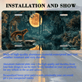 thumbnail image 3 of 1 Pcs 2D Flat License Plate Covers & Frames, A Wolf by the River For Decorative Front, Waterproof For Decoration Aluminum License Plate Covers & Frames Cover For Men Women, 12" X 6", 3 of 7