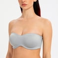 thumbnail image 3 of MELENECA Strapless Bra Minimizer with Underwire for Women Gray 32DD, 3 of 4