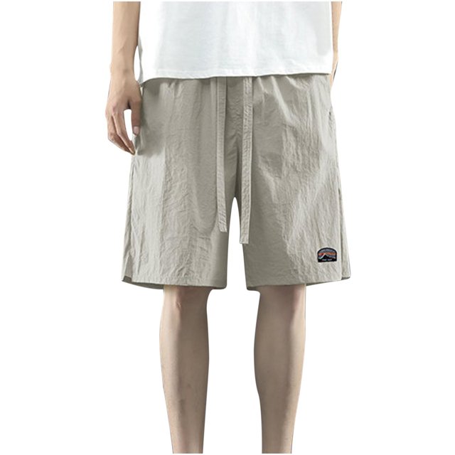 Diufon Men's Athletic Shorts Drawstring Waisted Outdoor Sport Shorts Spring Summer Hiking Shorts with Pockets