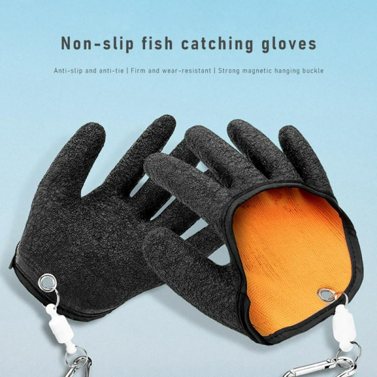 1 Pair Fishing Anti Slip Latex Gloves - Scratch Proof and