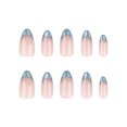 thumbnail image 2 of Press On Nails, Short False Nails, Reusable Press On Nail Kit with Nail Glue, 12 Sizes, Oval and Almond Shape, Easy To Apply and Remove, Lightweight and Durable Artificial Nails, 2 of 8