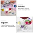 thumbnail image 4 of 6pcs Flower Shape Wine Glass Charms Silicone Glass Markers Party Favors Supplies, 4 of 4