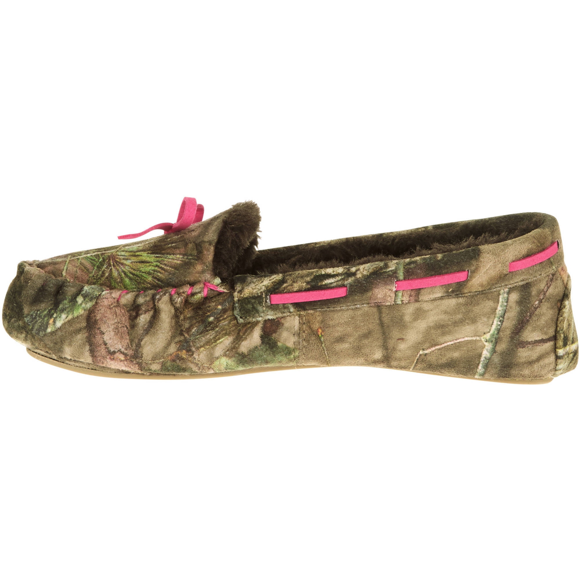 pink camo moccasin slippers