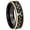 Black And Gold Step Edge, variant on Deer Antler Step Edge Black And Blue Tungsten Promised Ring 10MM