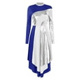 thumbnail image 3 of Lejafay Womens Long Sleeve Liturgical Worship Dance Dresses Blue XL, 3 of 7