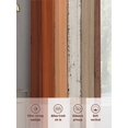 thumbnail image 6 of Burnt Orange Brown Sheer Curtains 96 Inch Length 2 Panels Set, Farmhouse Vintage Wooden Voile Window Treatment Semi Sheer Long Curtains Drapes for Bedroom/Living Room/Kitchen 52"x96"x2, 6 of 7
