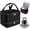 Black-40Bottles, variant on Polish Organizer Case - Holds 42+ Bottles (15ml/0.5 Fl.oz) And 1 Lamp  Upgraded Double-layer Carrying Storage Bag With Handles (grey)