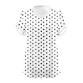 thumbnail image 6 of Dvprdro Plus Size V Neck T Shirts for Women Short Sleeve Loose Fit Polka Dots Summer Casual Tops, 6 of 8