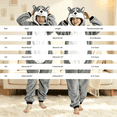thumbnail image 3 of Generic Unisex Kids Husky Hooded Jumpsuit, Cozy Flannel Animal Onesie, Winter Party Playwear for Boys Girls, 3 of 3