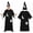 Wizard Robe & Hat, variant on PMU Men's Halloween Horror Costume, Hooded Robe with Sash Belt, One Size Fits Most Adults