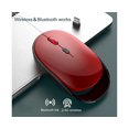 thumbnail image 2 of XYH60 Wireless Mouse Mute Ergonomic Design Plug Play 2.4GHz Bluetooth-compatible 1600DPI Mouse for Office - Pink, 2 of 5