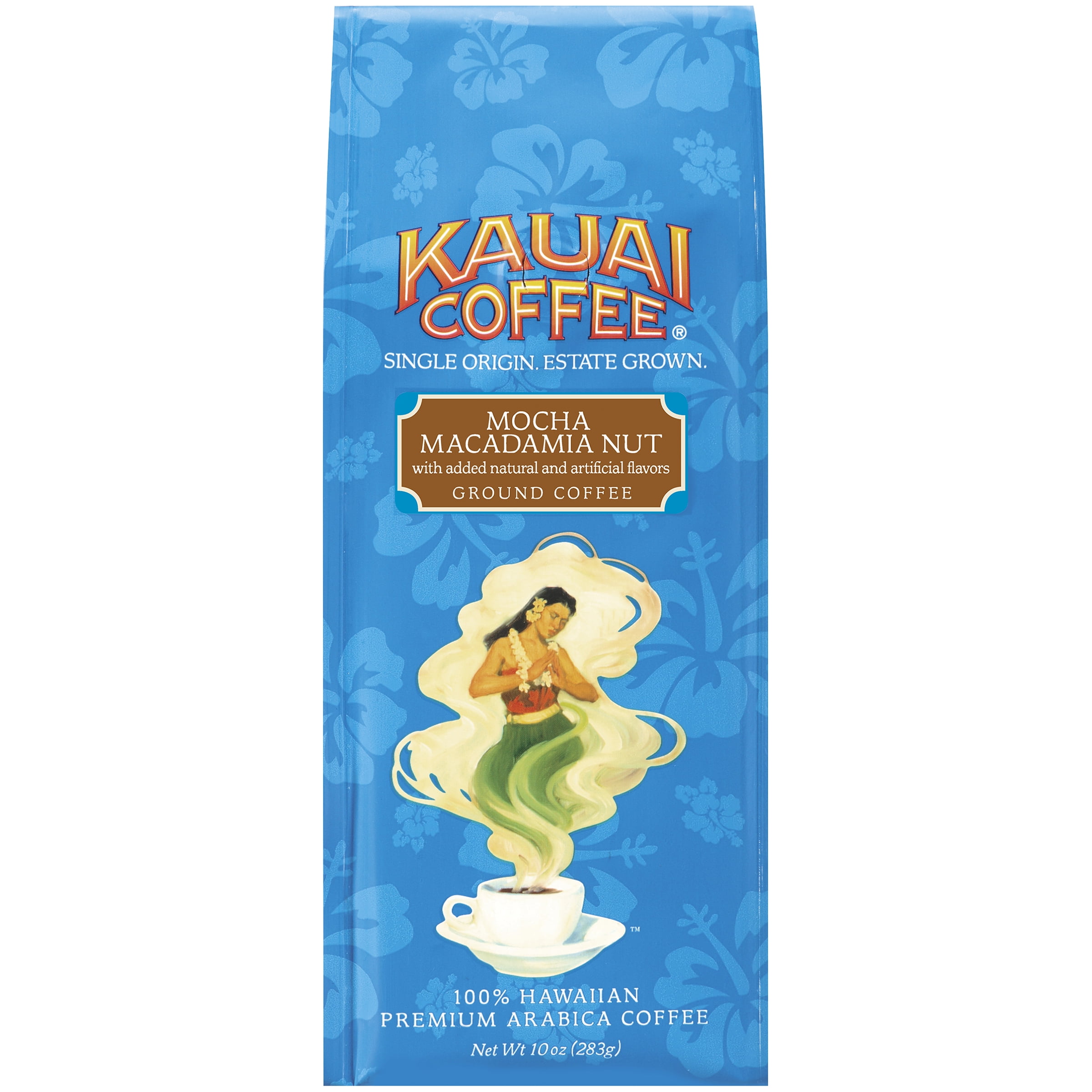 Kauai Coffee Mocha Macadamia Nut, Ground Coffee, Medium Roast, 10 Oz