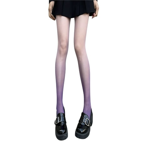 

Qxutpo Womens Socks Gradient Stockings Hook Proof Ultra Thin Stockings Socks