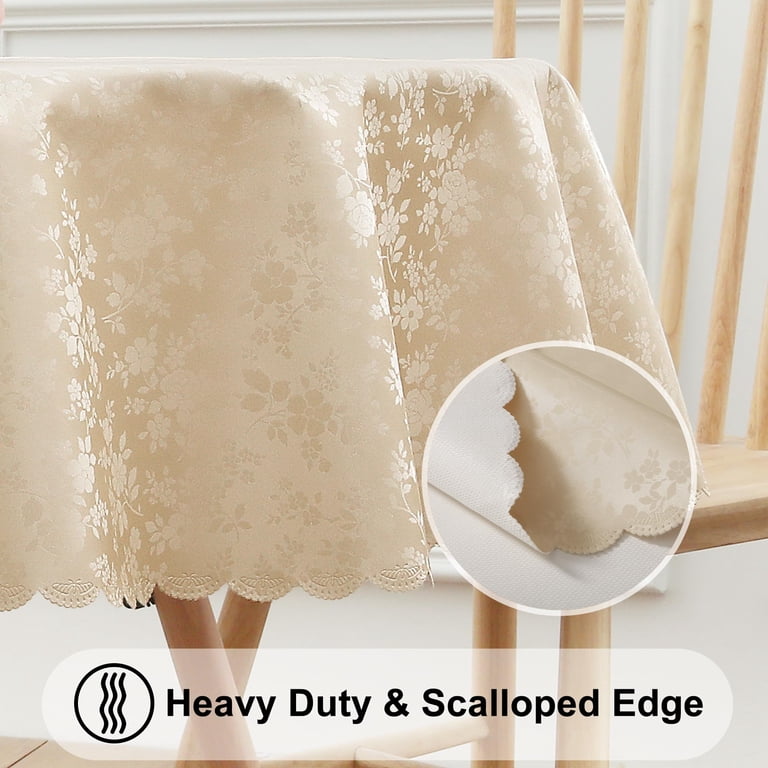 decorUhome Heavy Duty Vinyl Tablecloth, Round 60in photo 8