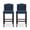 Navy Blue/Dark Brown, variant on GDF Studio Ahart Contemporary Fabric Tufted Wingback 31 Inch Barstools, Set of 2, Navy Blue and Dark Brown