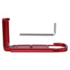 L-Shaped Metal Quick Release Plate Bracket Hand Grip for Canon EOS-R Mirrorless Camera(red)