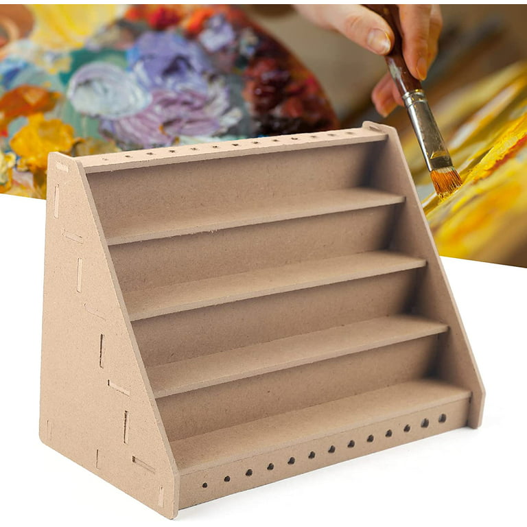 Wood Paint Rack Stand Organizer for Pigment Inks Bottle Paint Tool